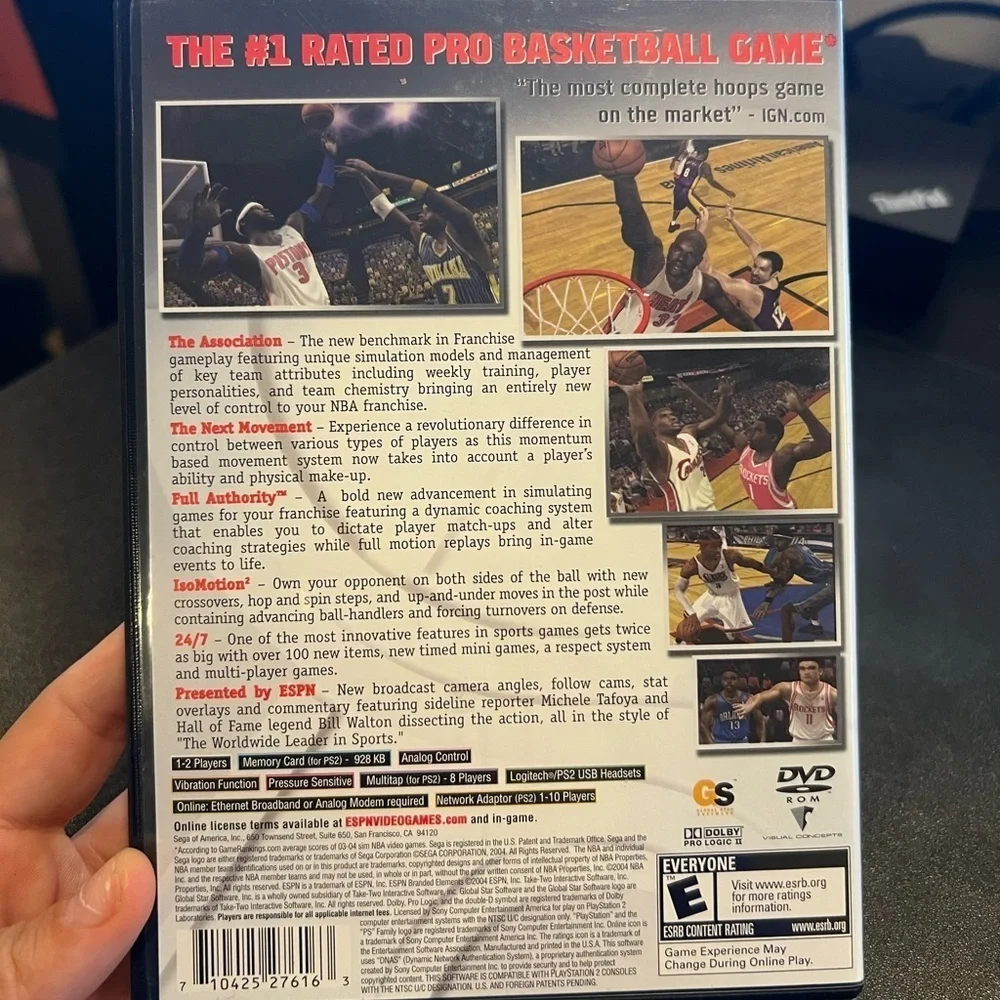 PlayStation 2 ESPN NBA 2K5 Game in case. Perfect Condition.